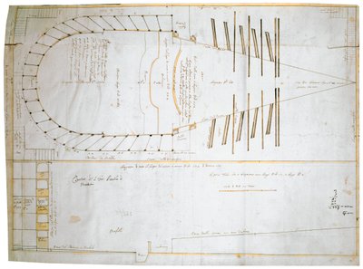 Floor Plan for the Teatro Santi Giovanni e Paolo in Venice, Designed by Carlo Fontana, 1654 by Tomaso Bezzi
